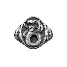 Bague rose homme King Cobra en