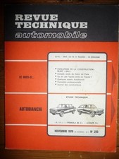 A111 Primula 65C-Coupe S Revue Technique Autobianchi Etat - Destock Occas