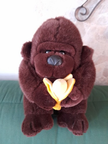 Peluche singe gorille - peluche, marron