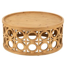 Table Basse Sculptée en Bois