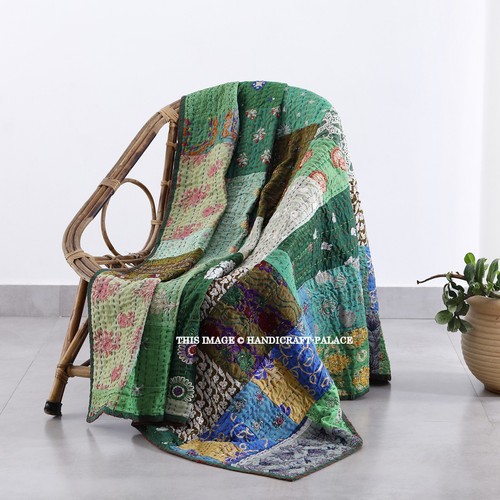 Couverture patchwork kantha - couverture,