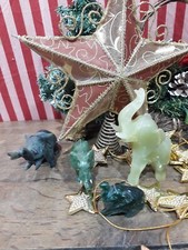 lot de 4 éléphants en pierre