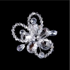 Accessoire  Pince  A Cheveux En cristal  Fleur Blanches Pour Mariage