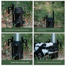 Base de piquet de tente avec ancrage de bache r��glable pour amateurs de campin