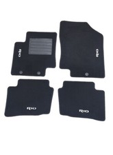 Tapis de Sol Moquette 4 Logos 3 Fix Compatible Avec Kia Rio à Partir De 2011