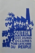 AFFICHE MAI 68 Originale : Soutien aux usines occupées !! #RÉVOLUTION