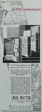 PUBLICITE LOUIS VUITTON MALLE ARMOIRE LIVRES WARDROBE SECRETAIRE DE 1927 AD PUB