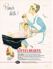 PUBLICITE ADVERTISING  1960   VITTEL-DELICES  eau minérale
