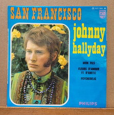 D - Johnny Hallyday  San Francisco EP 45T 1967 Colombet PHOTOS Inversées Verso