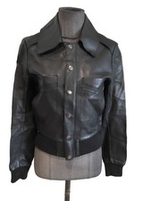 Superbe Et Authentique Blouson Cuir Noir Modèle Quentin Bash 34/36  Neuf
