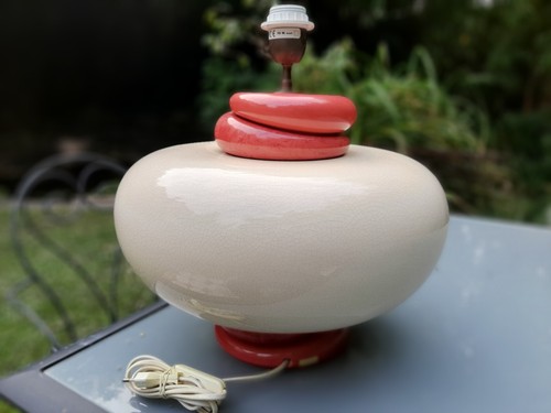 Lampe ceramique craquelee - en,