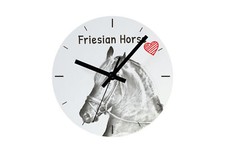 Cheval frison I horloge avec une photo de cheval Art-Dog