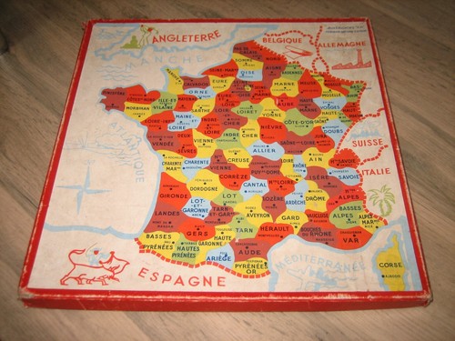 Ancien jeu éducatif carte - carte, de