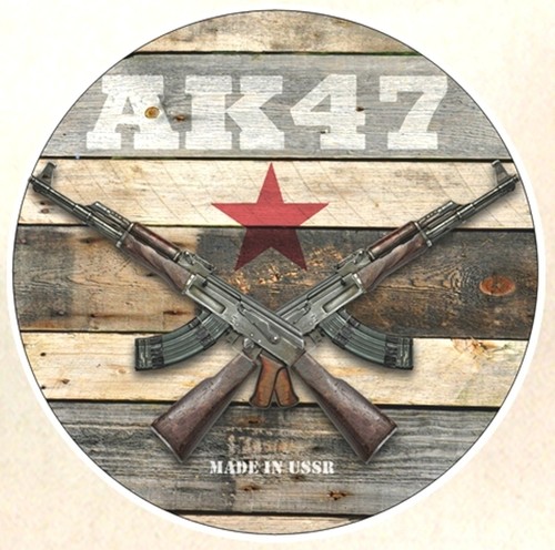Sticker ak47 vinyl laminé - sticker,