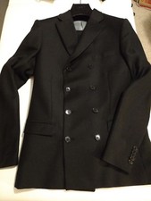 Costume complet IZAC gris anthracite laine et cachemire dandy chic Taille S