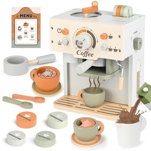 Wooden coffee machine toy - machine, for