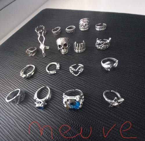 Lot bague femme ajustable - lot,