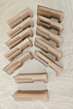 ART DECO 12 PORTE-COUTEAUX COUVERTS EN OPALINE VIEUX ROSE