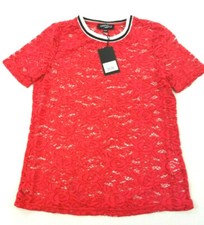 Essentiels Par ABS Blouse Femme Haut Chemise 4CE06106AE Rouge XS MSRP 59$