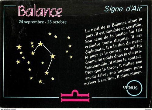 Carte postale astrologie - postale,
