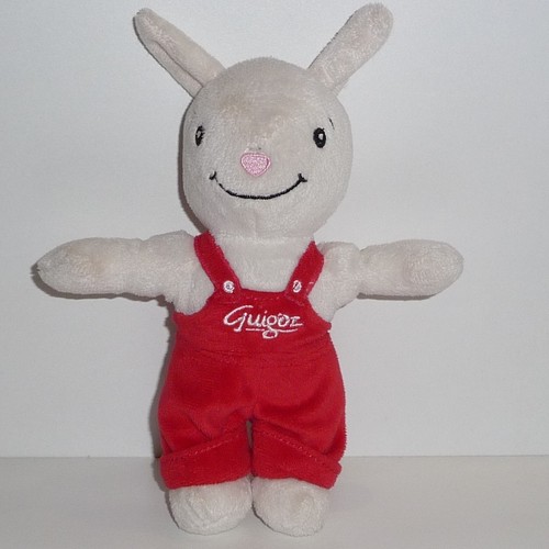 Doudou lapin guigoz blanc - lapin,