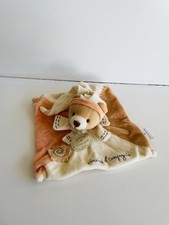 Doudou Et Compagnie Ours Plat Beige Orange Feuille Neuf Jamais Servi
