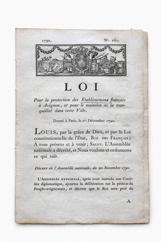 Louis xvi loi avignon - xvi, –