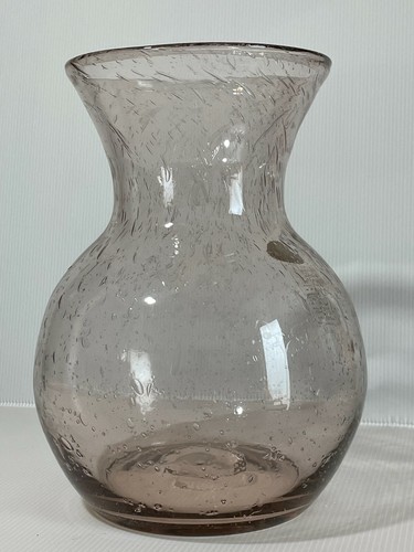 Imposant vase bullé mauve - imposant,