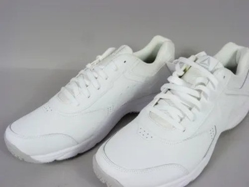 Reebok white leather walking - leather,