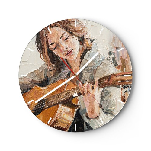 Horloge murale verre - horloge, en
