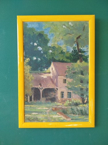 Tableau vieille maison lion - vieille, À