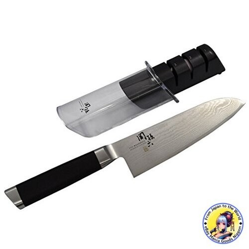 Kai damas santoku knife 165mm - damas,