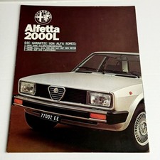 ALFA ROMEO ALFETTA 2000 L / folder brochure 8p / 1978 / DE German / used cond.