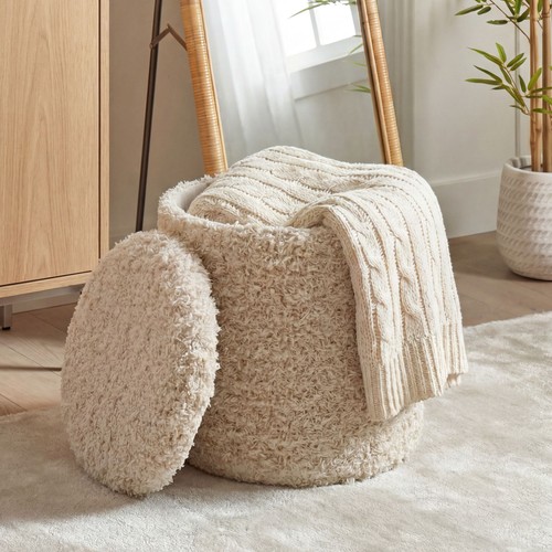 Tabouret pouf rangement en - tabouret,