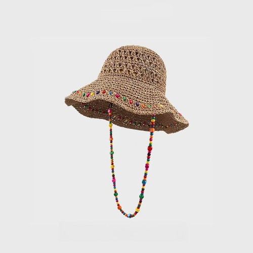 Chapeau paille crochet - chapeau,