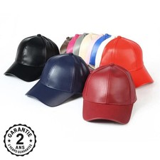 Casquette Homme Femme Cuir PU