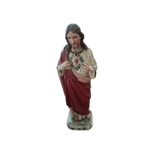 Statuette plâtre christ 21cm - plâtre,