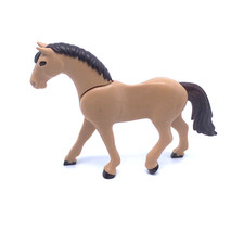 PLAYMOBIL * ECURIE * Cheval Beige Crinière Brune 5221 6147 9260