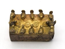Boîte bronze poudre d'or Akan
