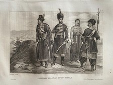 GRAVURE POLOGNE  " COSTUMES