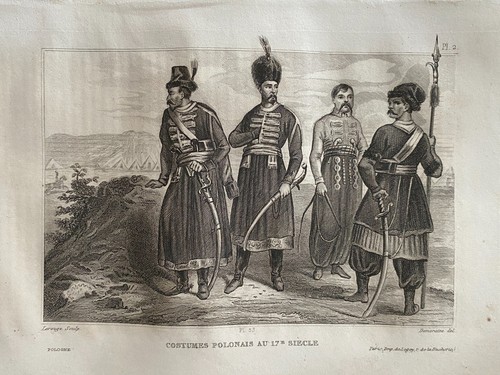 Gravure pologne costumes - gravure,