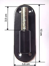 GOND ACIER TORBEL SUR PLATINE BOUT ROND NOIR 10 cm x 3,60 cm x ép: 4 mm