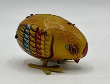 Petit Poussin qui picore - Jouet mécanique en tôle/fer blanc 5,5 cm, MS 006, TBE