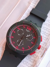 Swatch Chrono Plastique Susa400 Un Touche De Fuchsia Neuf