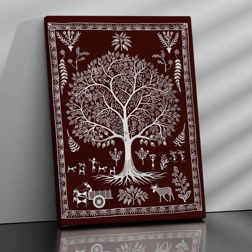 Warli art mural peinture - warli,