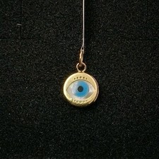 Pendentif Or 18K 750 Mls. Œil Turc De La Chance. 8,7 Mm.
