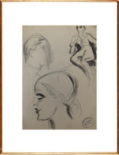 CHARLES KIFFER (1902-1992) FEMME DU MONDE DU SPECTACLE PARIS 1950 (573)