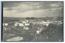 Maroc, Village marocain, Vue panoramique  Vintage print sur papier carte postale