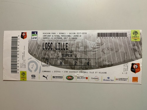 Ticket match rennes - -, lille