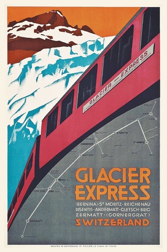 Glacier express train - train, suisse